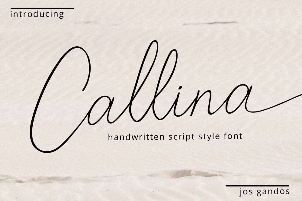 callina handwritten font