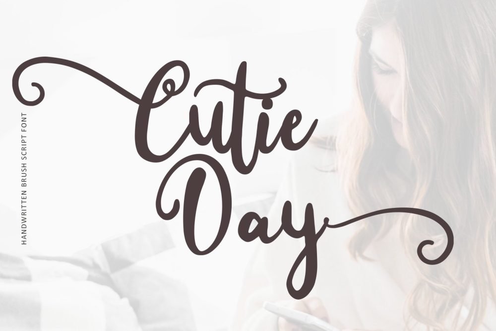 cuttie day wedding script font