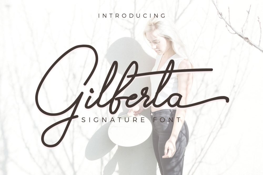 gilberta signature font