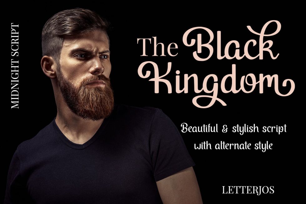 Midnight Script Font Letterjos