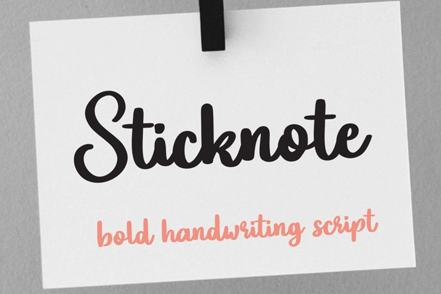 Sticknote Bold Script Font