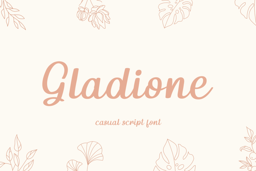Gladione Casual Script Font