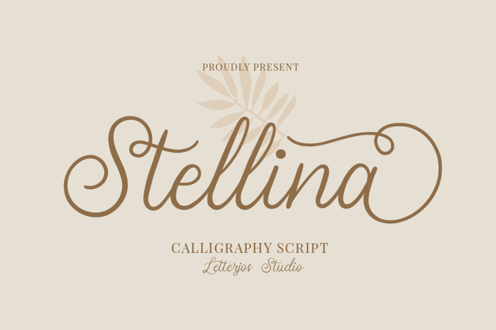 stellina calligraphy script font
